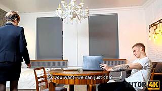 short-haired teacher gets nailed hard by stud in every pose