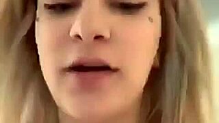 Blonde big tits teen teases topless on webcam shaking juicy ass curves.