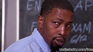 naughty redhead student sucks and fucks black teacher's big cock 😈 shows hairy pussy