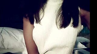 Cute Brunette Sima Fingers Petite Pussy Erotically