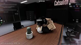 Office Tease Submits After Long Wait For Bent Over Cowgirl Creampie