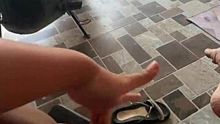 Colombian beauty fingers gaping wet pussy lips outdoors passionately