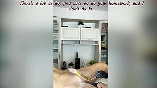 hey sugarnadya waxes this fat horny client's dick