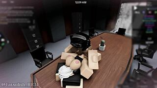 Office Tease Submits After Long Wait For Bent Over Cowgirl Creampie