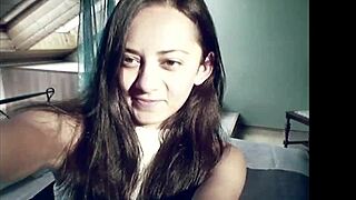 Cute Brunette Sima Fingers Petite Pussy Erotically