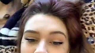 sexy topless teen webcam babe flaunts big tits and huge ass solo