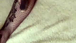 waking up to hot cum splashing my sexy milf ass in stockings feels amazing