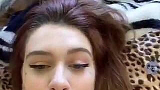 sexy topless teen webcam babe flaunts big tits and huge ass solo