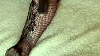 waking up to hot cum splashing my sexy milf ass in stockings feels amazing