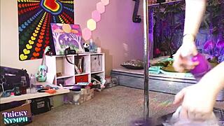 Cute tattooed nympho milf stripteases teases twerks wet pussy ass on webcam