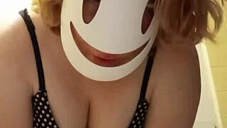 petite babe slips into her piss-soaked small tits underwear