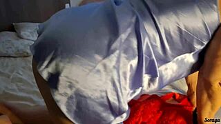 Latina Flashes Big Tits in Bedroom Workout Dress Try-On