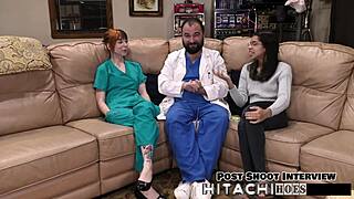 ditris rose lesbian mandatory hitachi vibrator orgasms close up