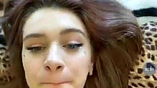 sexy topless teen webcam babe flaunts big tits and huge ass solo