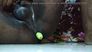 Oiled Virgin Ass Stuffed with Cucumber Masturbates Cums Moaning Loudly