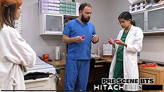 ditris rose lesbian mandatory hitachi vibrator orgasms close up