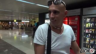 Leche69 spanish mature chats with vagabundo on busy street