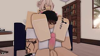 a cutie teases with her soft feet stroking him off