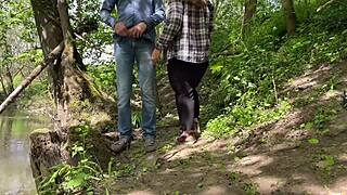 curvy bbw milf flashes huge tits fat ass and pussy risking public park exposure