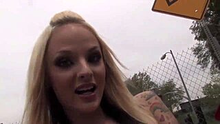 Skinny blonde teen faye takes bukkake monster cocks
