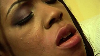 Suggestive Ebony Goddess In Leather Chains Craves Intense Light BDSM Pleasure Ride