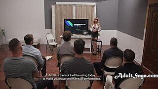 bimbo slut turns sex workshop into wild banging orgy frenzy