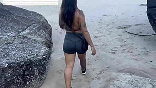 bicycle ride without panties flashing the city with damiana