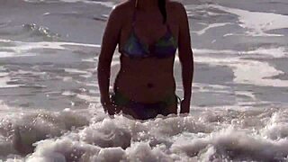 Beach return sparks hot wife pussy masturbation begging cock