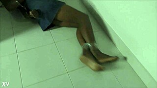 Barefoot African Maid's Tied-Up Tempting Bondage