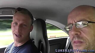 British Skank Nailed Hard in Stockings Threesome