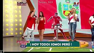 Aida Martinez seductively strips for Peruvian team glory