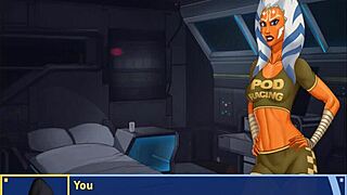 orange trainer dances with rhythmic ass and tit gropes