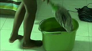 Barefoot African Maid's Tied-Up Tempting Bondage