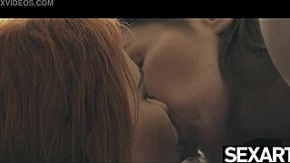 Insanely Flexible Lesbian Devours Sexy Redhead's Hot Pussy!