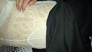 jerking off huge load onto sleeping best friend's big tits