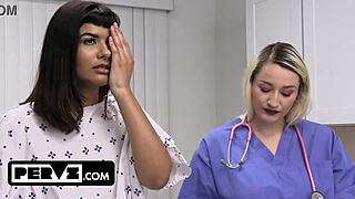 Naughty Latina Apryl Rein Bargains Fake Virginity with Perv Doctor!