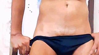 Slave slut rides small cock standing anal fucked with blowjob and piss