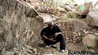 Wet bbw housewife takes big black cock doggystyle from gangster deep