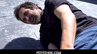 young petite teen Maya Woulfe squirts orgasm for neighbor Donnie Rock