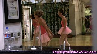 at the party lesbian teen ballerinas get intimate in hd 69 action