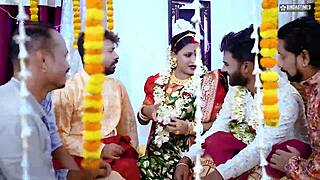 sudipa's wild wedding night turns into screaming five-man gangbang frenzy