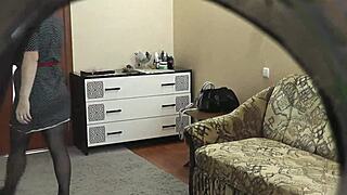 sexy blonde milf wife calls neighbor for kitchen doggy pounding on bed