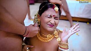 sudipa's wild wedding night turns into screaming five-man gangbang frenzy
