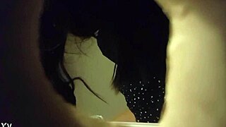 Hidden Cam Catches Sexy Panties Babe Peeing Through Wall Hole