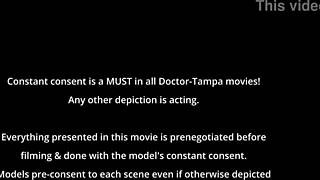 Dr Tampa guides Alexa Chang through her intimate pass exam casually