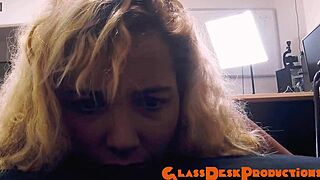 Her tight ass hurt first time fucked but she swallowed my creampie load eagerly.