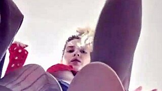 hot teen elza kom braces feet toes shoes tight pussy toys