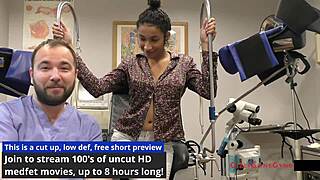 tampa university physical humiliates miss mars with spreading and latex gloves