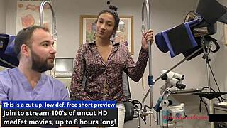 tampa university physical humiliates miss mars with spreading and latex gloves