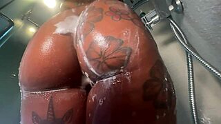 i twerk my wet ass slow-mo in steamy shower 💦